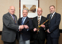 New Members Philip Murrie and Pieter van Aswegen with Deputy Provost the late Cllr Bob Band and Moderator Ian K Lindsay 7 March 2016